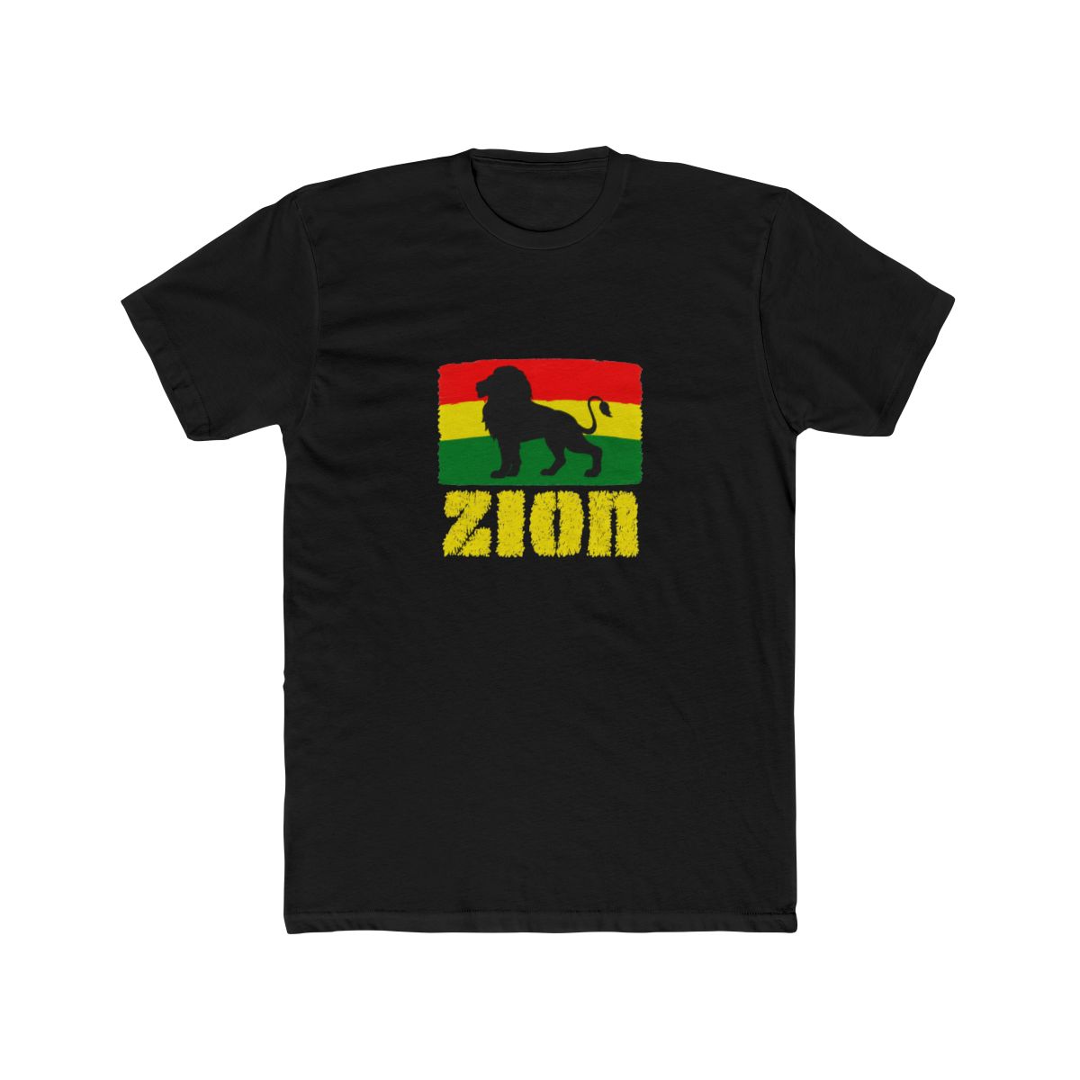 Zion Lion of Judah Red Green Yellow Rasta Col T Shirt - alternate angle 3, merchandise