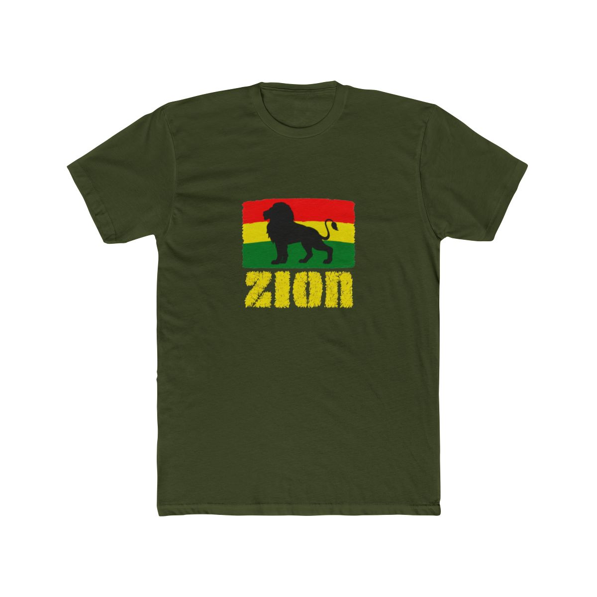 Zion Lion of Judah Red Green Yellow Rasta Col T Shirt - alternate angle 5, merchandise